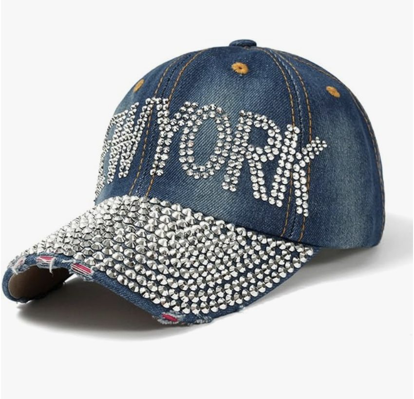 Rhinestone cap cowboy hat and baseball hat logo decoration styles
