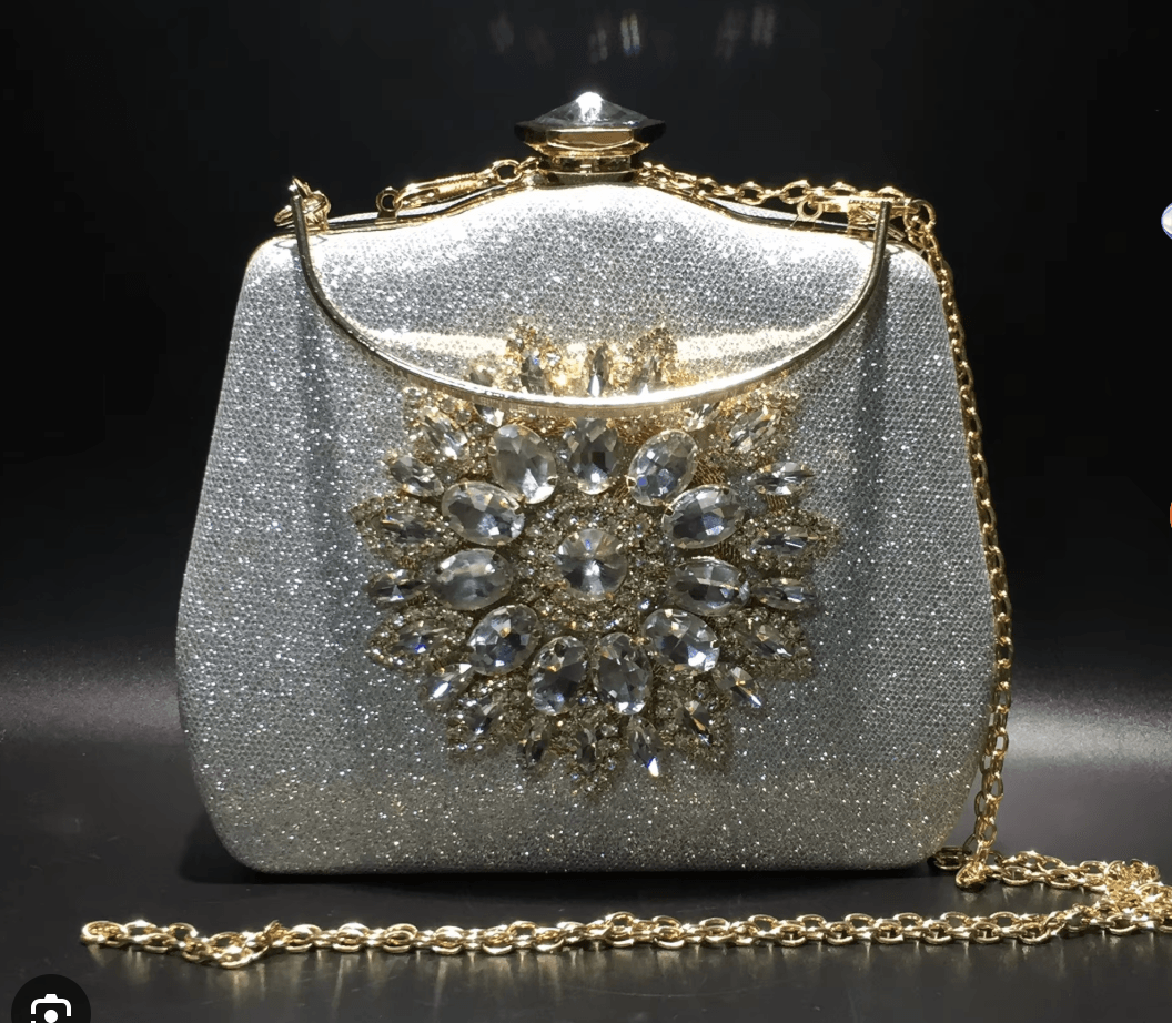 Rhinestone handbag decoration style with crystal motif applique